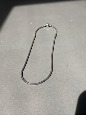 ✨ Retired Pandora Sterling Silver Snake Chain Necklace – 18” ✨
